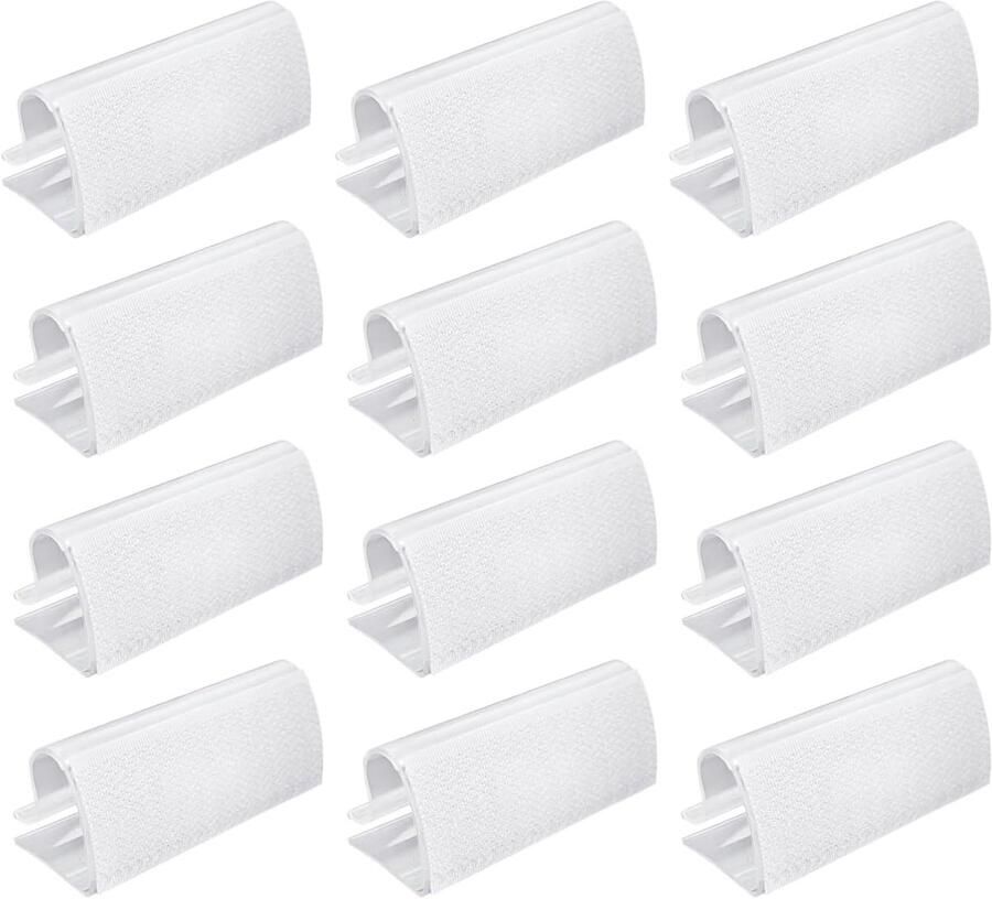 Transparante tafelkleedclips voor buiten gebruik 12 stuks kunststof