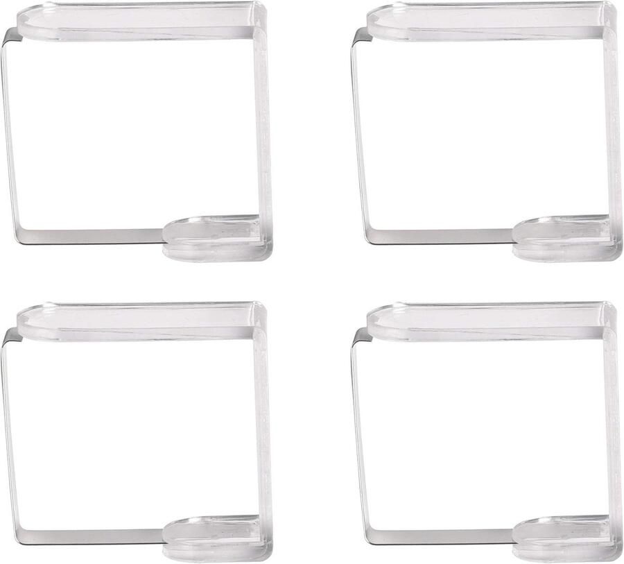 Transparante tafelklem stevige clips 4 stuks