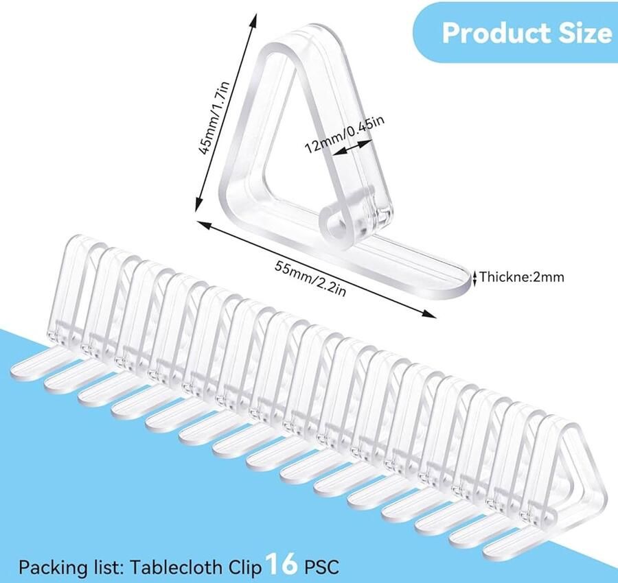Transparante Tafelklemmen Compact en Duurzaam 1 stuk