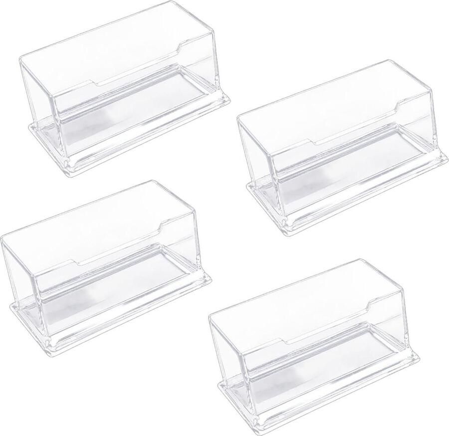 Transparante Visitekaarthouder Display Acryl Bureau Toonbank Kantoor Thuis School Desktop Visitekaarthouder 10x3.5x4.5CM kaartenstandaard