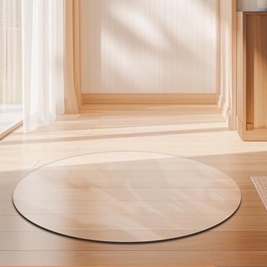 Transparante Vloerbeschermingsmat Rond Antislip Bureaustoel Onderlegger PVC Geurvrij en Duurzaam