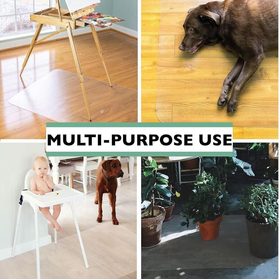 Transparante Vloerbeschermingsmat voor Stoelen en Meubilair Anti-Slip Ondergrond