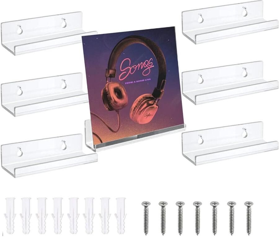 Transparante wandplanken modern design 1 stuk acryl 10 x 3 5 x 3 cm