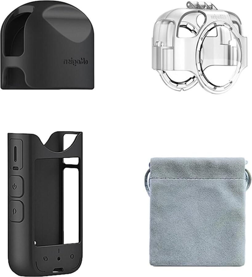 Transparent PC Lens Cap Silicone Protective Case Guard Cover for Insta360 X3 Panoramic Camera_lens Protector Soft Shell Housing Skin Accessories