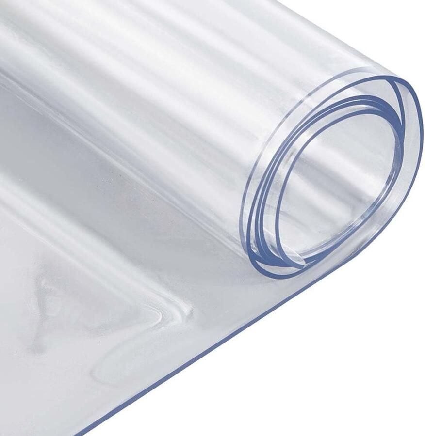 Transparent Tafelbeschermer PVC Bureau Mat Plastic Transparant Wasbaar Warmtebestendig Schrijftafels Cover Pad met Ronde Rand voor Thuis Dresser Keuken Schilderen Tafels 15.87 x 23.74 Inch