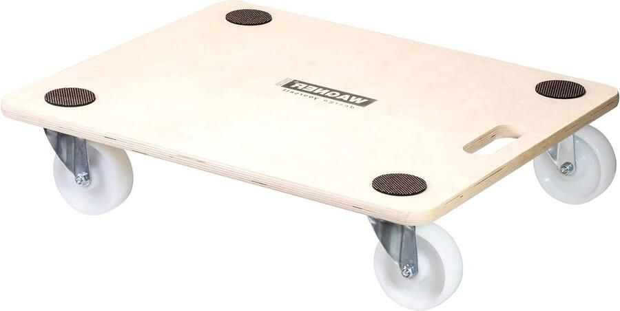 Transport dolly 60 x 50 cm voor onhandelbare voorwerpen 400 kg draagvermogen draaggreep en anti-slip pads-FSC -gecertificeerd