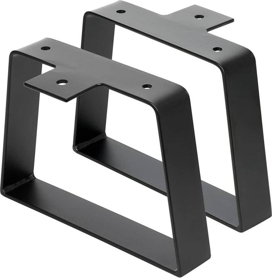Trapeziumvormige tafelpoten industrieel design 20 3 cm zwart metaal