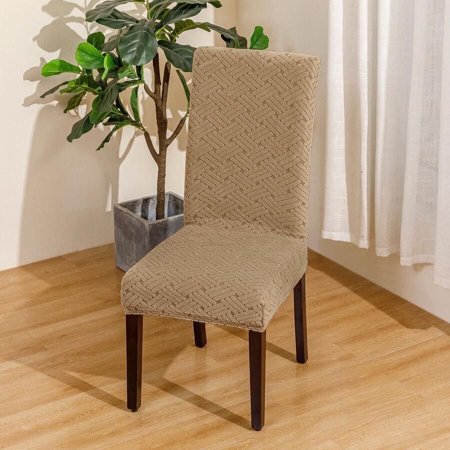 Tri-crossbar patroon stoel bekledingen hotel restaurant tafel en stoelen bekledingen stof hoge kogel universele verbinding all inclusive stoelhoes khaki one