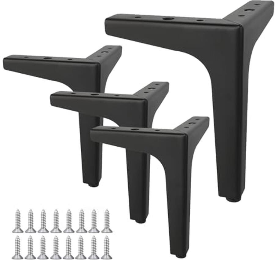 Triangel Meubelpoten Set van 4 10 cm Metaal Vervangbare Poten voor Meubels