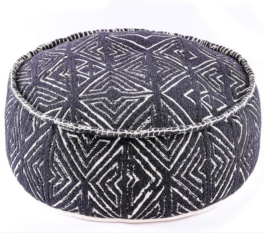 Tribal poef hoes 60 x 20 cm luxe ambachtelijke kamerdecoratie poef voor meditatie yoga boho chique vloerkussensloop woonkamer accentuant