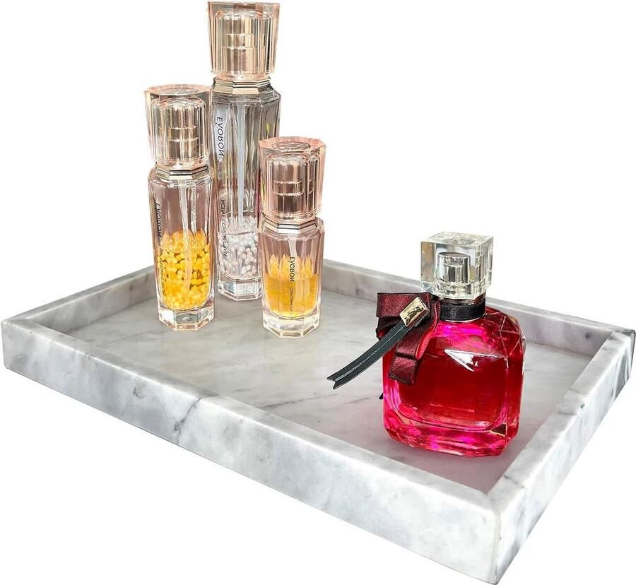 Trinket schotel marmeren badkamer ijdelheid dienblad parfum dienblad handgemaakt marmeren dienblad opslag keuken dressoir werkblad Organizer