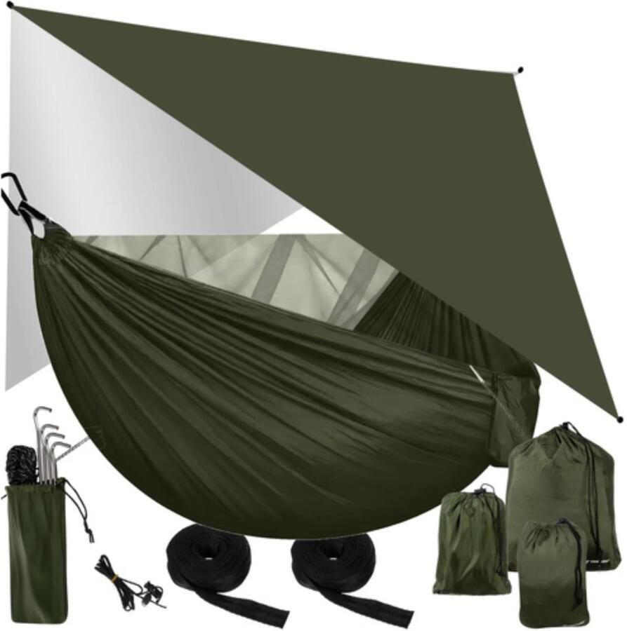 Trizand Outdoor Hangmat met Muskietennet en Tarp – tot 250 kg