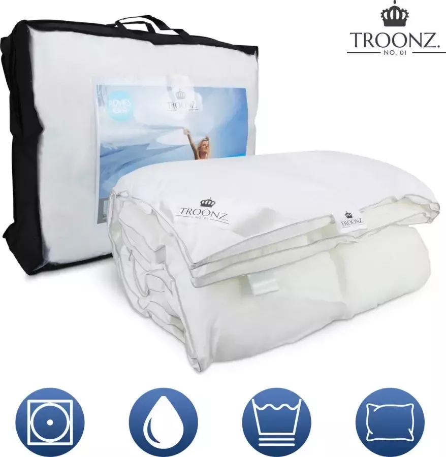 Troonz Spello 4 Seizoenen Hotel Dekbed – Dekbed Eenpersoons & Twijfelaar – Percal Dekbedovertrek 140x200