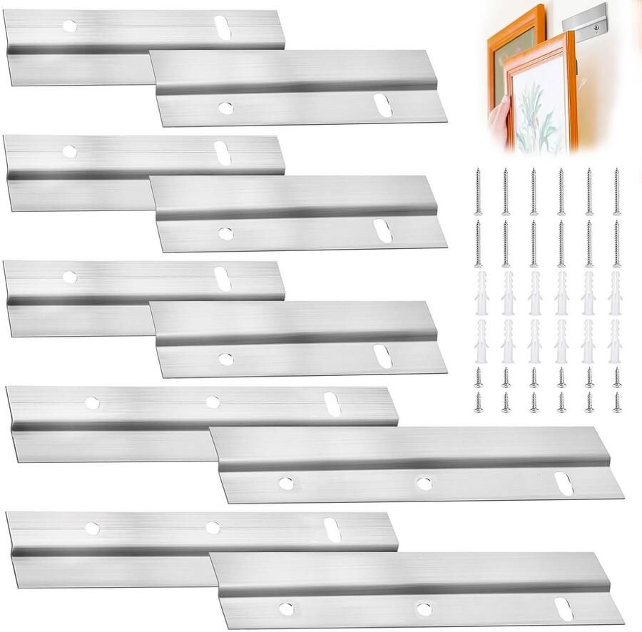 TTYSHIP 5 paar Z-klemmen voor ophangen 10 2 cm 15 3 cm Z-klemmen voor zwaar gebruik Z-klemmen voor schilderijen spiegels panelen hoofdborden kunstlijsten