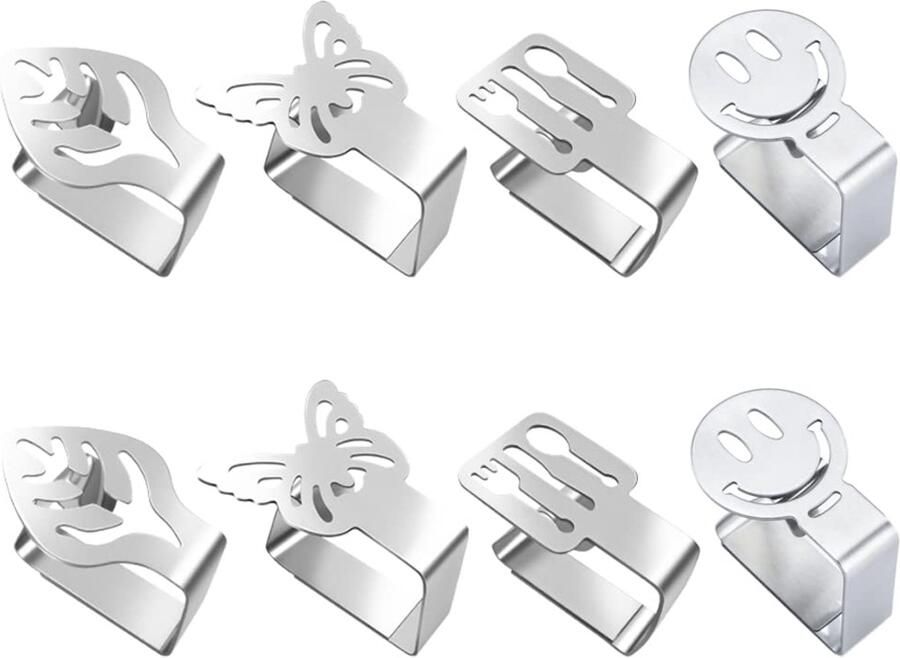 Tucireat tafelkleedklemmen roestvrij staal 8 stuks tafelklem tafelkleedklem tafelkleedhouder tafelkleedklem roestvrij staal tafelkleedhouder tafelkleedklemmen