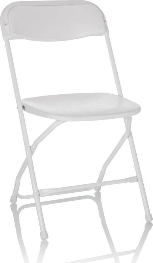 Tudela XXL W Klapstoel belastbaar tot 190 kg inklapbaar vouwstoel voor binnen en buiten wit