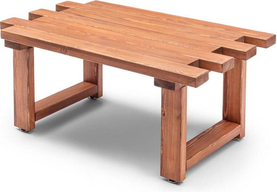 Tuin Bijzettafeltje 104 x 48 x 65cm Stijlvol Houten Design Multifunctioneel voor Binnen en Buiten