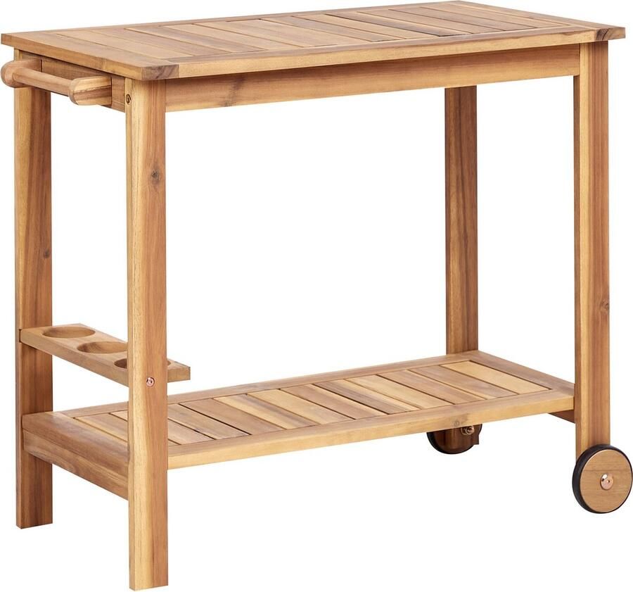 Beliani SASSARI II Bijzettafel-Lichte houtkleur-FSC gecertificeerd acaciahout - Foto 2