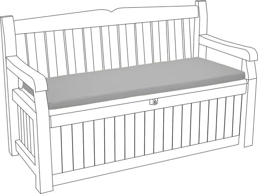 Tuinbank Outdoor kussen Patio Meubelkussen waterafstotend materiaal comfortabel duurzaam en licht (grijs)