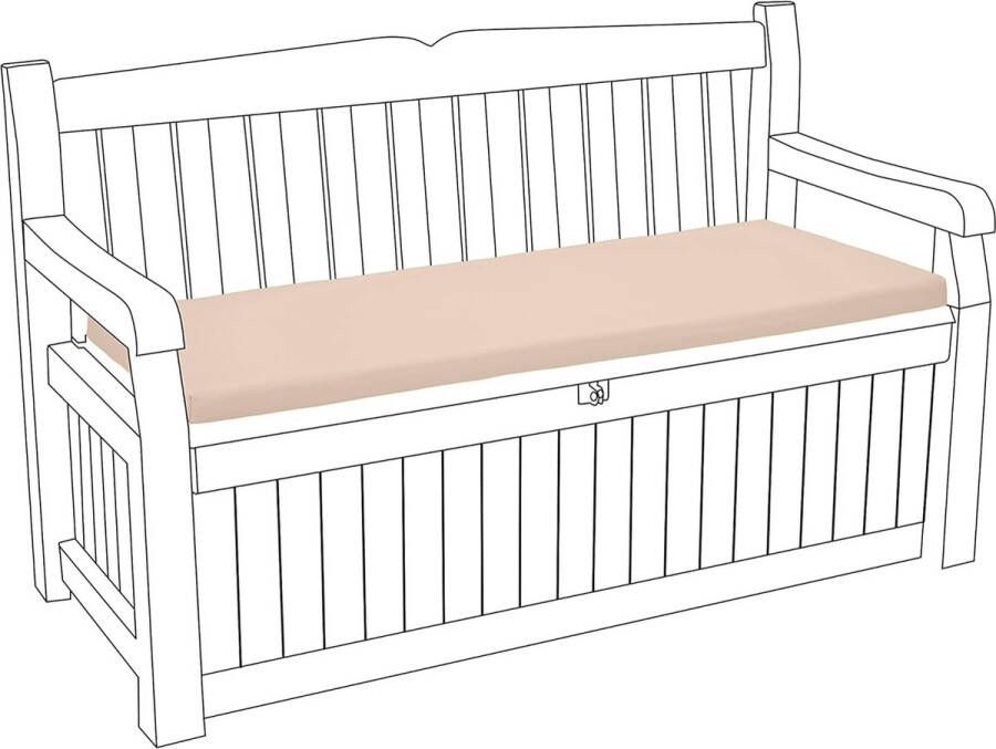 Tuinbank outdoor kussen voor in de tuin kistbank patio-meubelkussen waterafstotend materiaal comfortabel duurzaam en licht (steen)