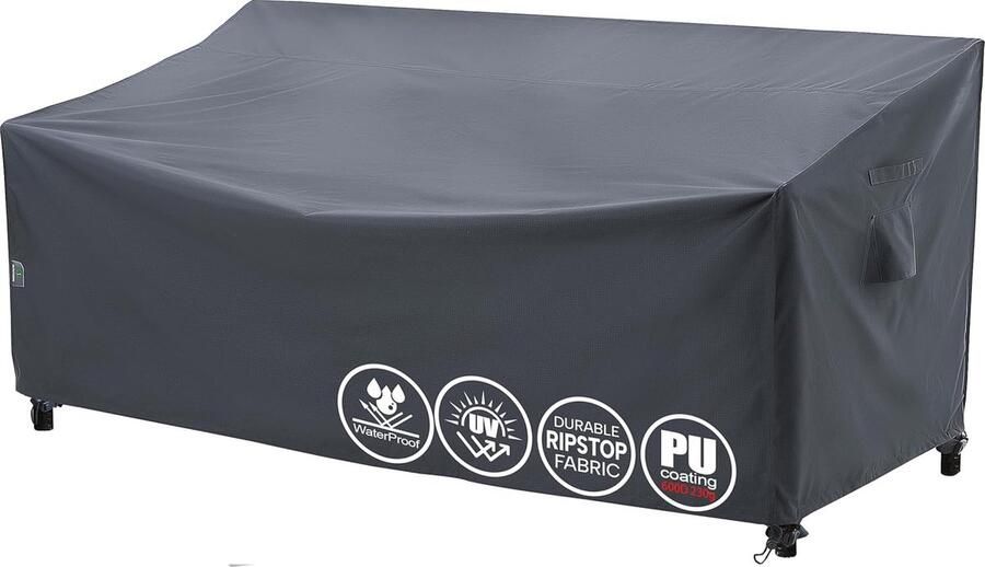 Tuinbankhoes waterdicht en heavy duty 1 stuk grijs 208 x 99 x 66 91 cm