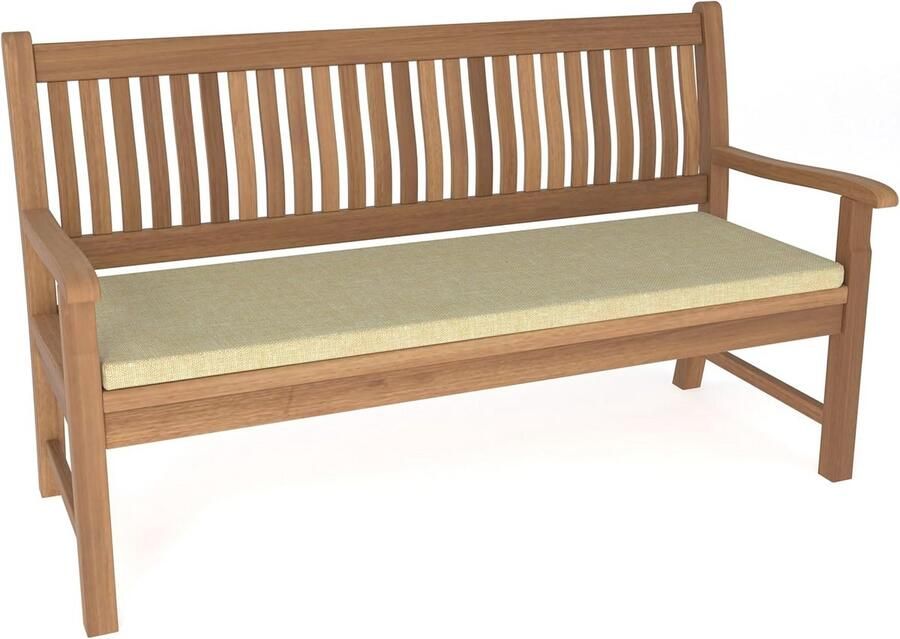 Tuinbankkussen voor Eetbank met Afneembare Hoes Ideaal voor Binnen en Buiten (200 x 40 x 5 Beige)