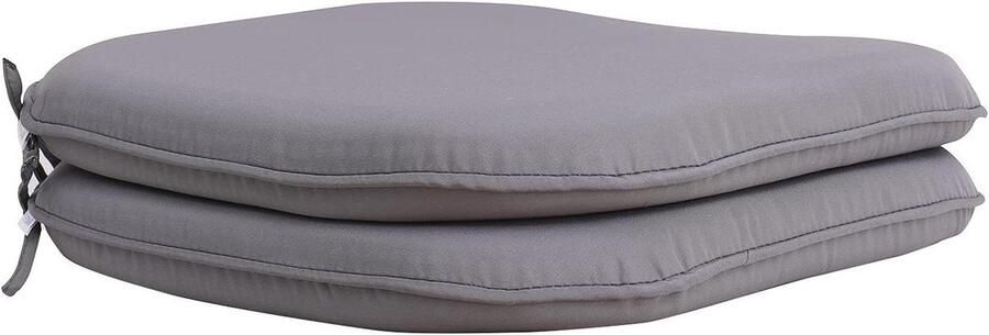 Tuinkussen Stoelkussens Zitkussens voor Eetkamerstoelen Binnen Buiten Zitkussen voor Woonkamer Patio Auto en Meer (Rond 2 Stuks Licht Grijs)