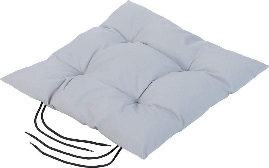 Tuinstoel zitkussen met veilige banden waterafstotend dikke kwaliteit antislip holle vezelvulling geweldig voor binnen en buiten licht en duurzaam grijs 1