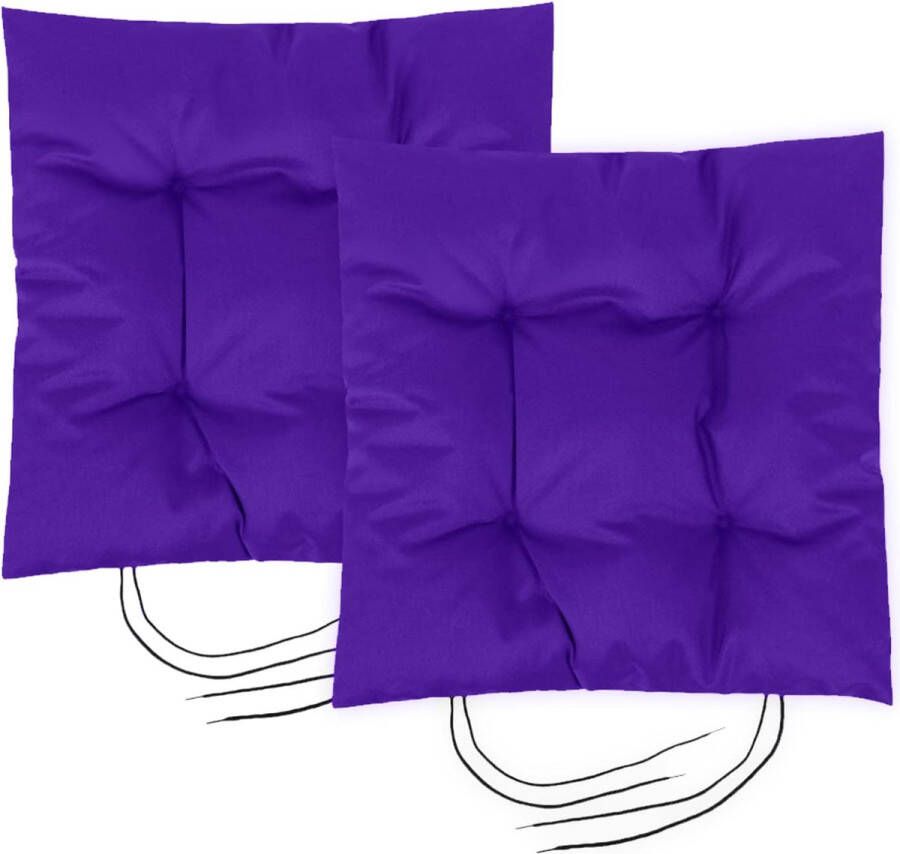 Tuinstoel zitkussen met veilige riemen waterafstotend dikke kwaliteit antislip vulkussen van holle vezels ideaal voor gebruik binnen en buiten lichtgewicht en duurzaam (paars 2)