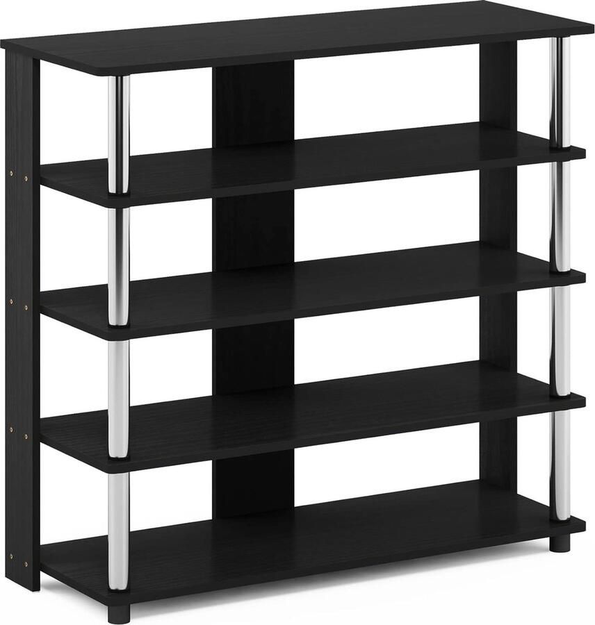 Turn-N-Tube breed schoenenrek met 5 niveaus Amerikaans chroom