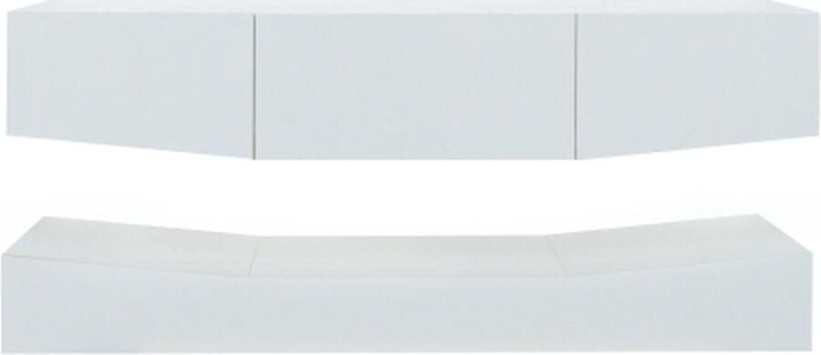 Zonder merk Gotagee TV-bord hangend TV-meubel TV-bar TV-kast met LED-verlichting Wit