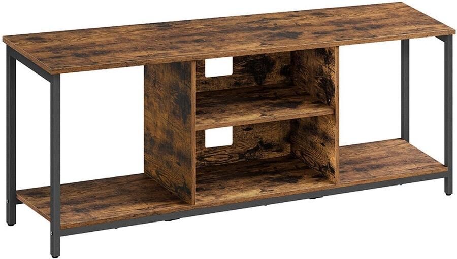 TV Cabinet Entertainment Stand Media Console Brown Black 147 x 40 x 50 cm Stijlvolle opslagoplossing