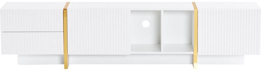 TV-kast Televisiekast Mat TV-meubel Multimedia-opbergkast Wit 190 x 45 5 x 35 cm