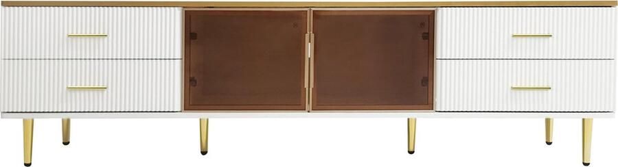 TV-kast TV-meubel Ladekast Opslagkast 170x37x47 5 cm Wit LED