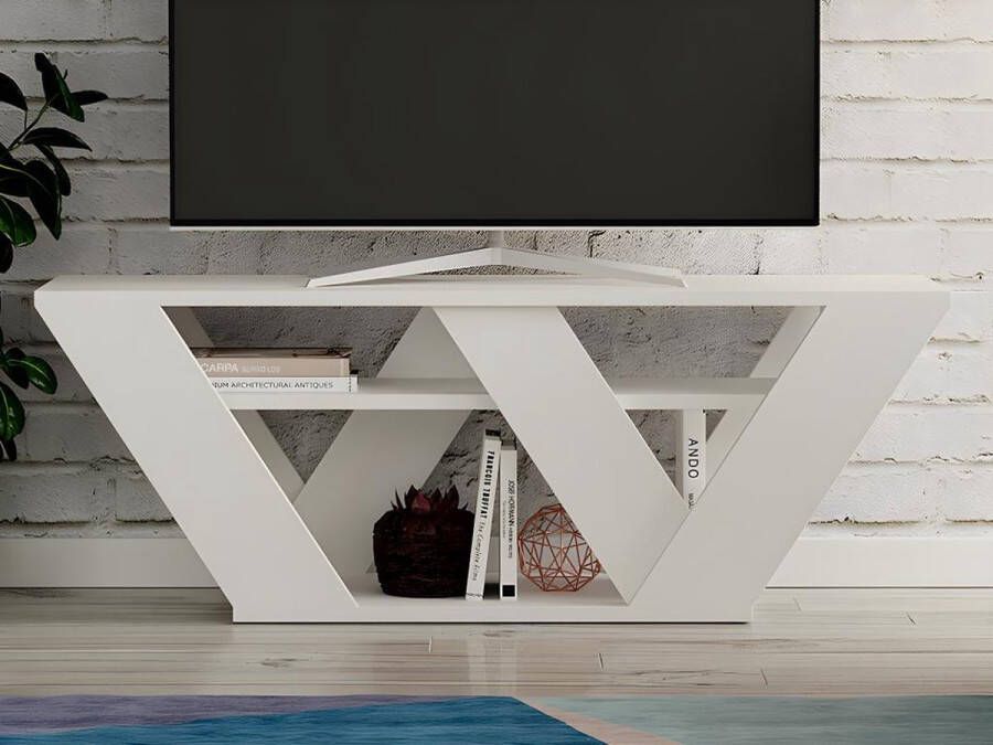 TV meubel 1 plank Wit ZANELO L 110 cm x H 40 cm x D 30 cm