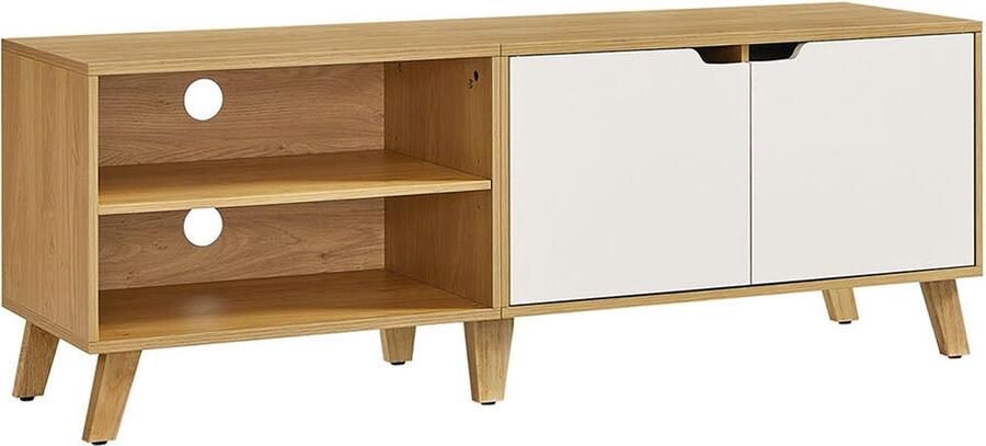 Rootz Living Rootz TV-meubel 140cm Natuurlijk Eiken-Creme Wit Vintage Bruin Spaanplaat 140cm x 40cm x 50cm 26 8kg 80kg Capaciteit