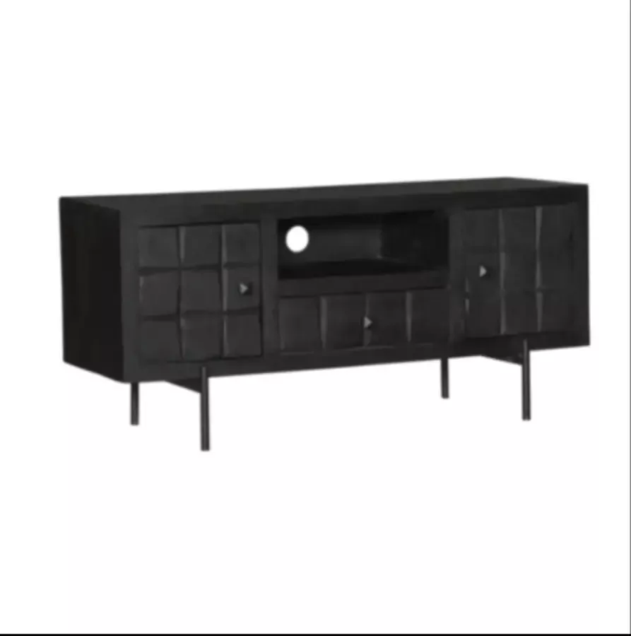 Tv meubel Evan 120 cm Tv meubel zwart tv kastje