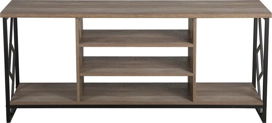 Beliani FORRES TV-meubel Donkere houtkleur Spaanplaat