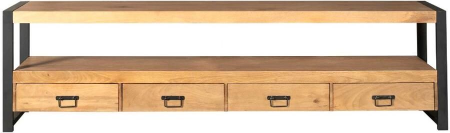 Tv meubel mangohout tv meubel Ben 180 cm industrieel tv meubel - Foto 3