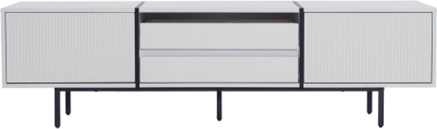 Zonder merk Gotagee TV-meubel met uittrekbare laden voor projector lowboard met opbergruimte en color block design 163×40×45 cm