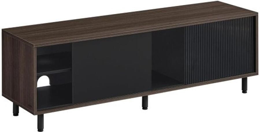 ZAZA Home TV-meubel Modern Living Geribbeld glas Asbruin