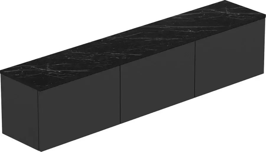TV Meubel Zwevend Industrieel Design met LED 160 cm Breed Stijlvolle TV Kast voor Elk Interieur - Foto 1
