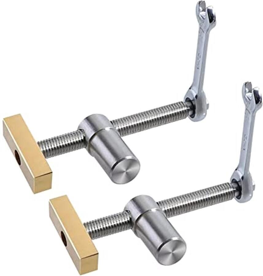 Twee Stuks Werkbank Klemmen 19 20 mm voor Houtbewerking Verstelbare Tafelclips en Positioneringstools