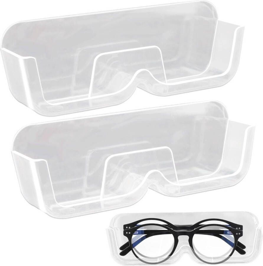 Tweedelige brillenopbergdoos wandhouder kleefkracht acryl standaard zonnebril opslag voorkomt het verpletteren van brilopslag brillenkoker gepersonaliseerde houder muur