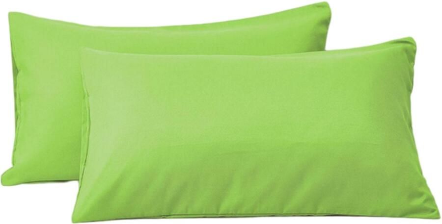 Tweedelige kussensloop 51cm*76cm Kussensloop voor tweepersoonsbed Kussenbeschermer Duurzaam Groen