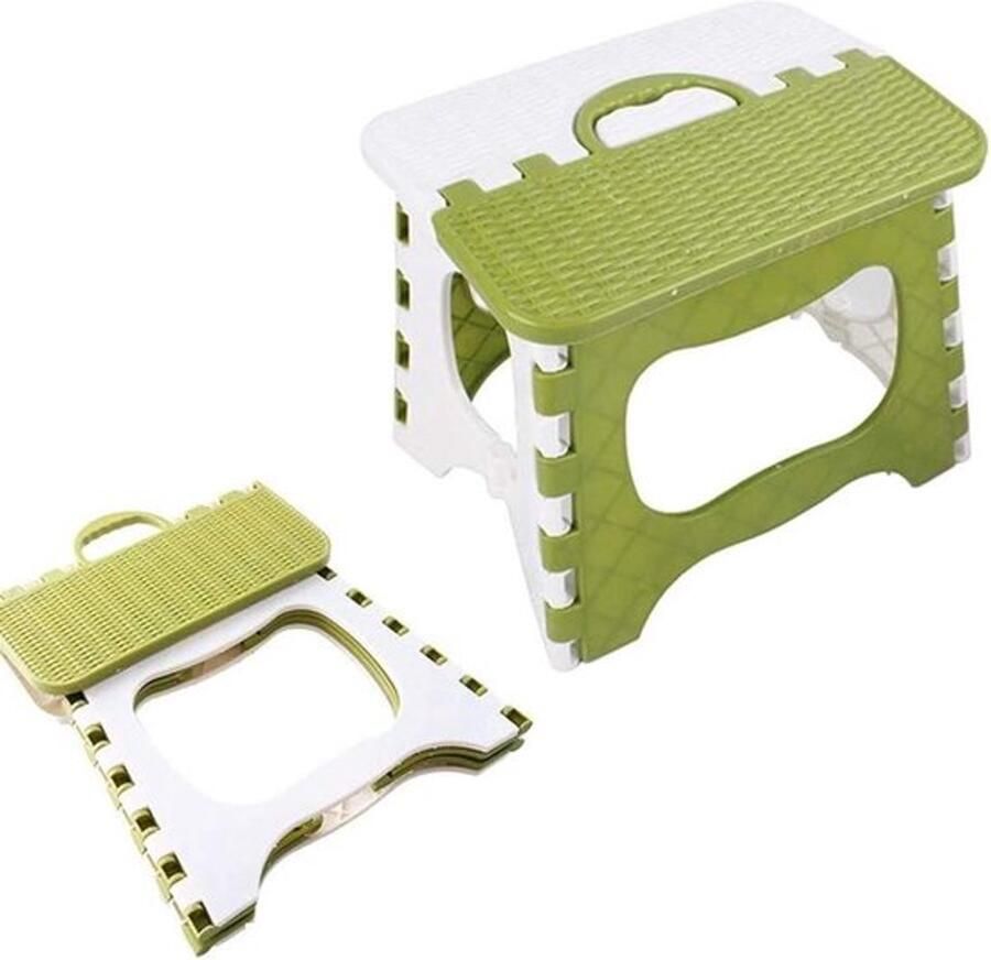 Tweekleurige opklapbare kruk van bamboeweefsel kinderkruk