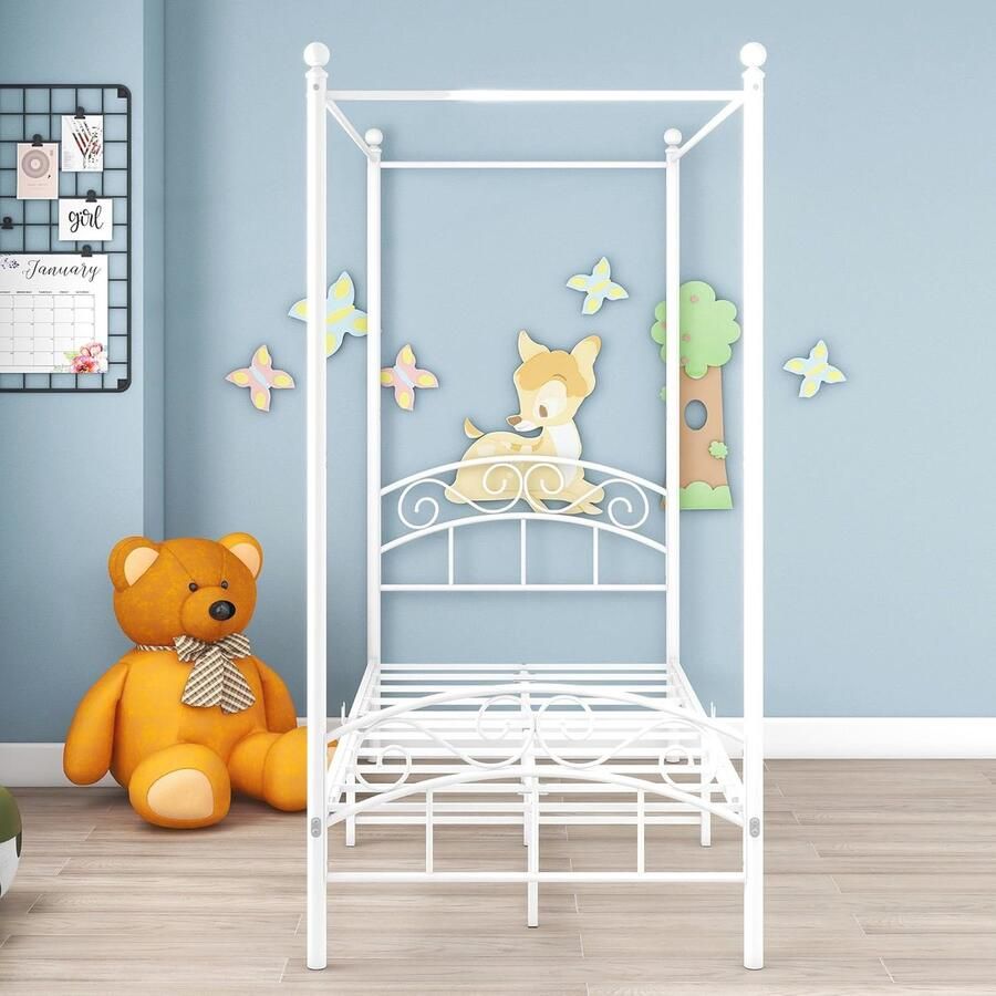 Tweepersoons Hemelbed van Metaal 90 x 200 cm Luxe Slaapkamermeubel