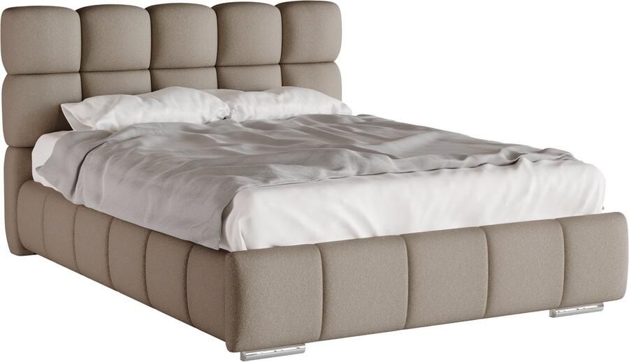 Tweepersoonsbed Bliss 140 x 200 cm met opbergruimte lattenbodem en 7zonen Multipocketmatratze CIRA (24cm)