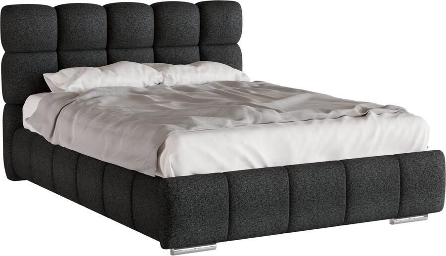 Tweepersoonsbed Bliss 140 x 200 cm met opbergruimte lattenbodem en 7zonen Multipocketmatratze CIRA (24cm)
