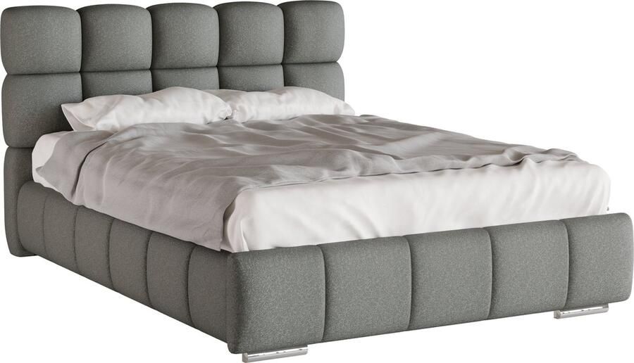 Tweepersoonsbed Bliss 140 x 200 cm met opbergruimte lattenbodem en Pocketveringmatras kokos H3 H4 (20 cm hoog)